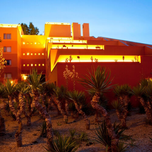 7 Verlichten gebouwen Disney Hotel Santa Fe