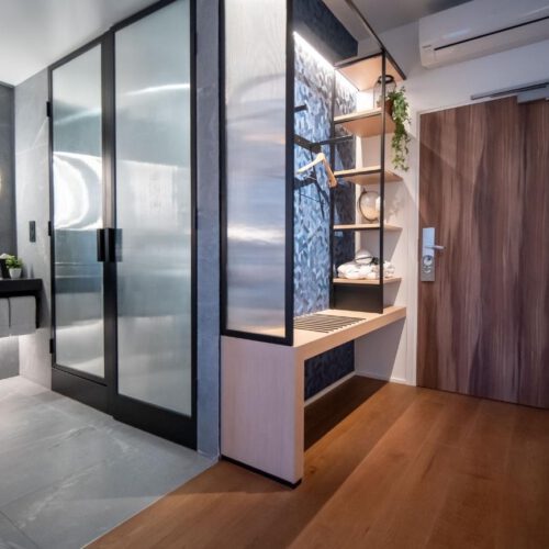 Hotelkamer Hotelkamer badkamer Paxton Paris MLV hotel