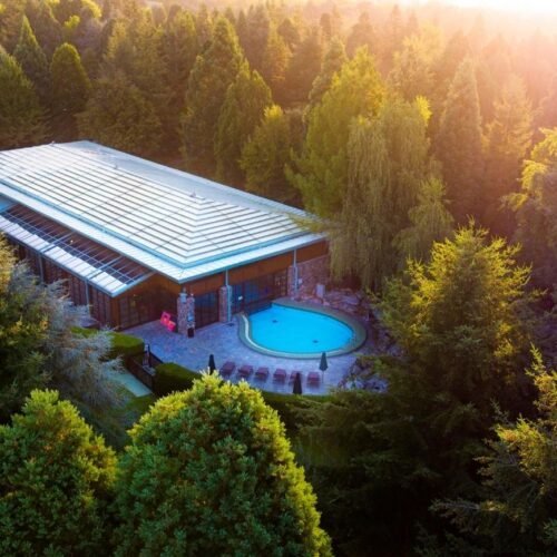 Disney Hotel Sequoia Lodge Buitenzwembad tussen de sequoia bomen bij Disney Hotel Sequoia Lodge met entreetickets