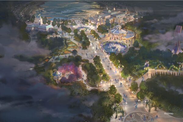Concepttekening boulevard Disney Adventure World Schets nieuwe gedeelte Walt Disney Studios Park