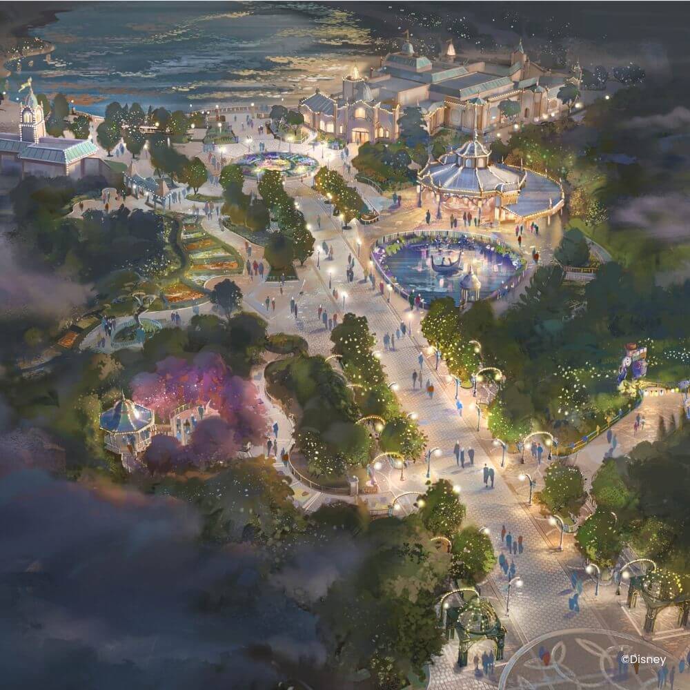 Schets nieuwe themalanden Disney Adventure World